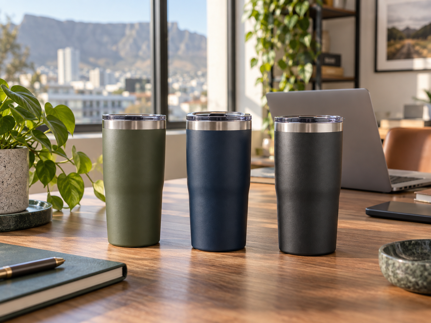 Stainless steel travel tumbler